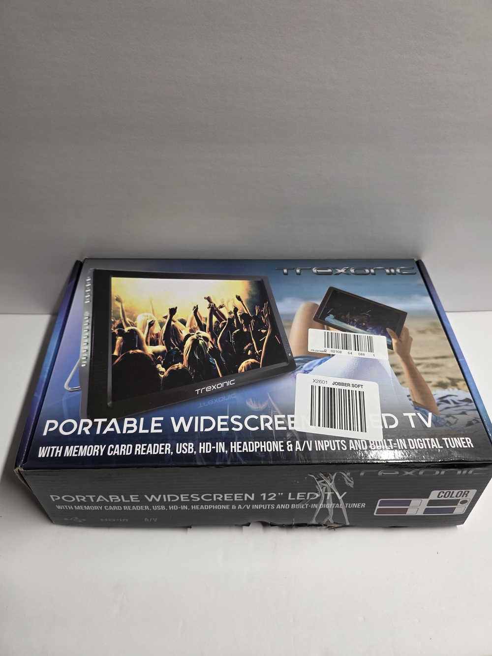 Portable 12" Widescreen LED TV - Black